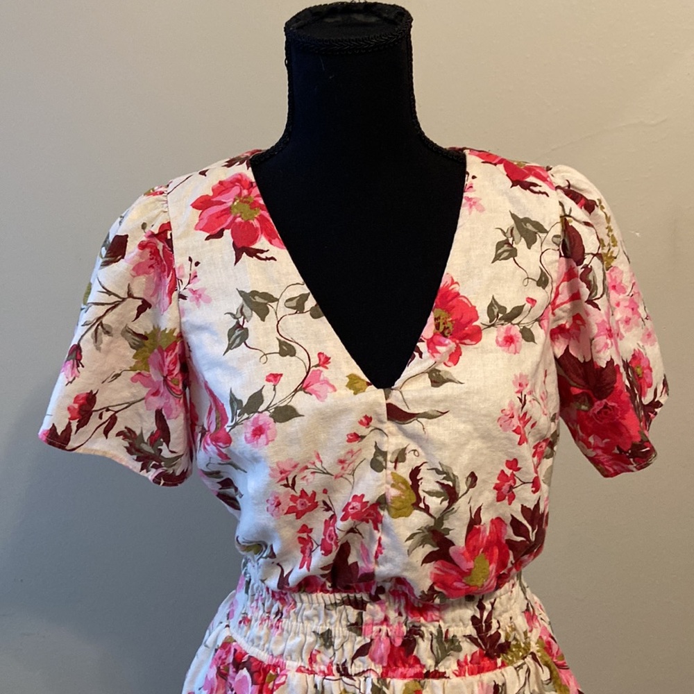 Abercrombie & Fitch Smocked Waist Tiered Mini Dress - Picture 2 of 6